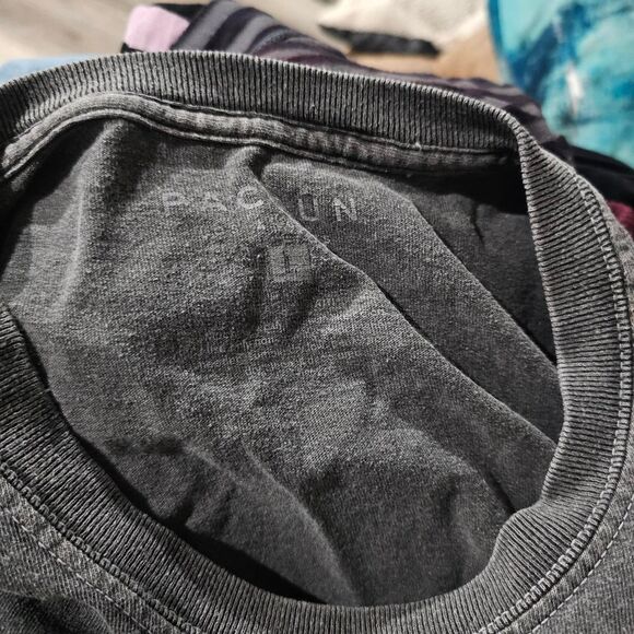 Pacsun foreign racing grey acid wash tee - Picture 3 of 3